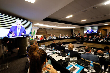 Tajani discursa no Fórum Empresarial Itália-Brasil