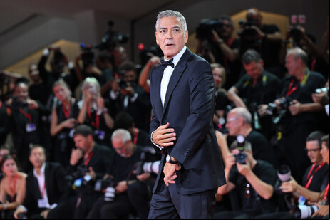 Clooney durante sua participação no Festival de Veneza