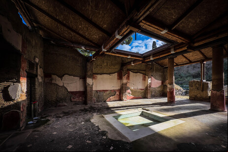 Casa no sítio arqueológico de Herculano, no sul da Itália