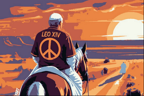 Mural é apelo para Prevost seguir caminho traçado por Francisco