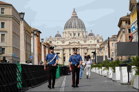 Roma reforçou a segurança para missa de posse