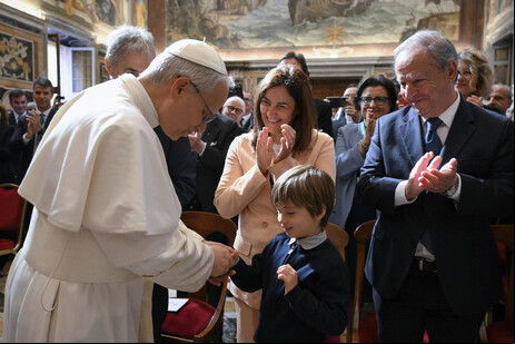 Papa durante audiência no Vaticano