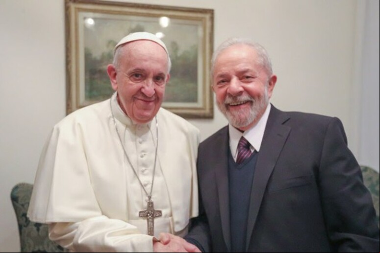 Lula e Papa já se reuniram em fevereiro de 2020, no Vaticano © ANSA/Ricardo Stuckert/divulgação