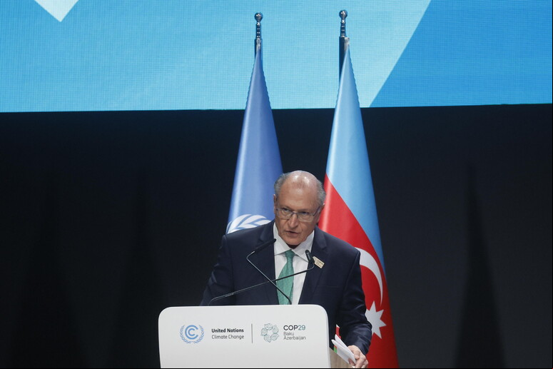 Geraldo Alckmin discursa na COP29, em Baku © ANSA/EPA