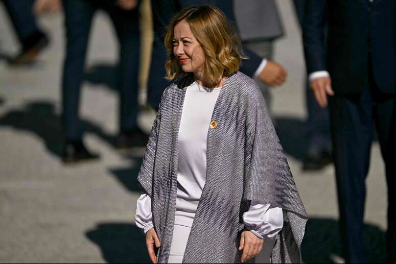 Giorgia Meloni durante cúpula do G20 no Rio de Janeiro © ANSA/AFP