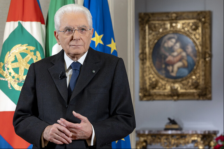 Mattarella fez seu tradicional discurso de Ano Novo no último dia de 2024 - TODOS OS DIREITOS RESERVADOS