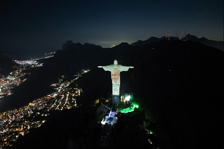 Evento celebrou os 10 anos da encíclica Laudato Si ', lançada em 2015 pelo papa Francisco © ANSA/AFP