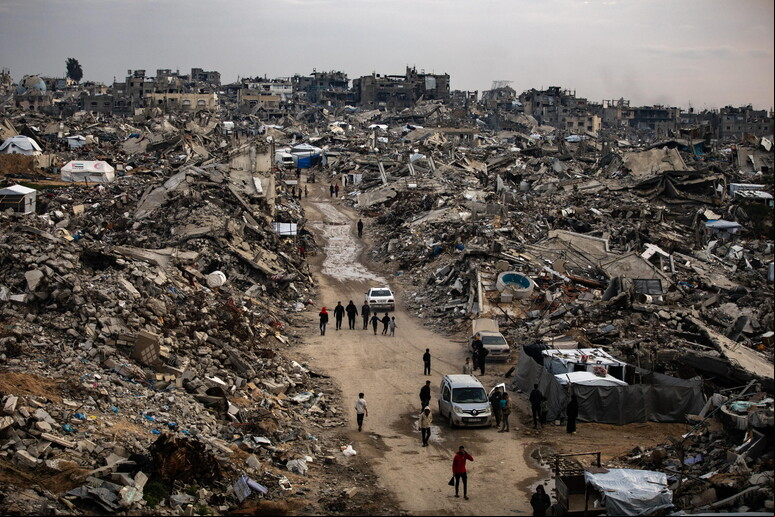 Vista aérea de Beit Lahia, no norte da Faixa de Gaza © ANSA/EPA