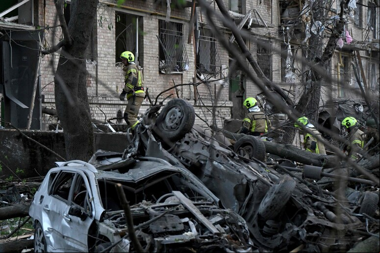 Ataque russo em Kiev no último 24 de abril © ANSA/AFP