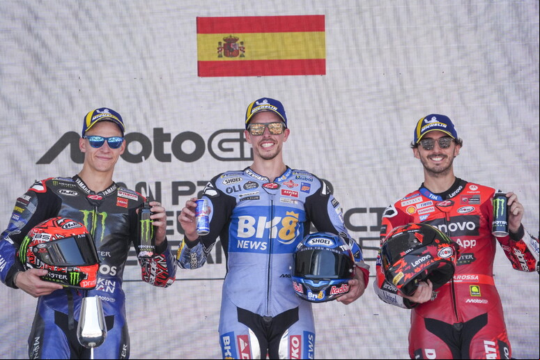 Marquez, Quartararo e Bagnaia conquistaram o pódio no GP da Espanha de Moto © ANSA/EPA