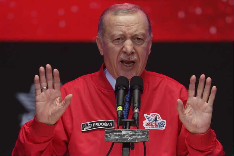 Declaração foi dada em carta enviada para Robert Francis Prevost, em nomes de Erdogan e da Turquia © ANSA/EPA